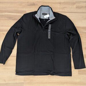 NWT Banana Republic Dress Half Zip Pullover Sweater XXL Black Quarter Zip